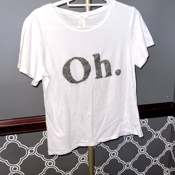H&M Tops - Embroidered T-Shirt